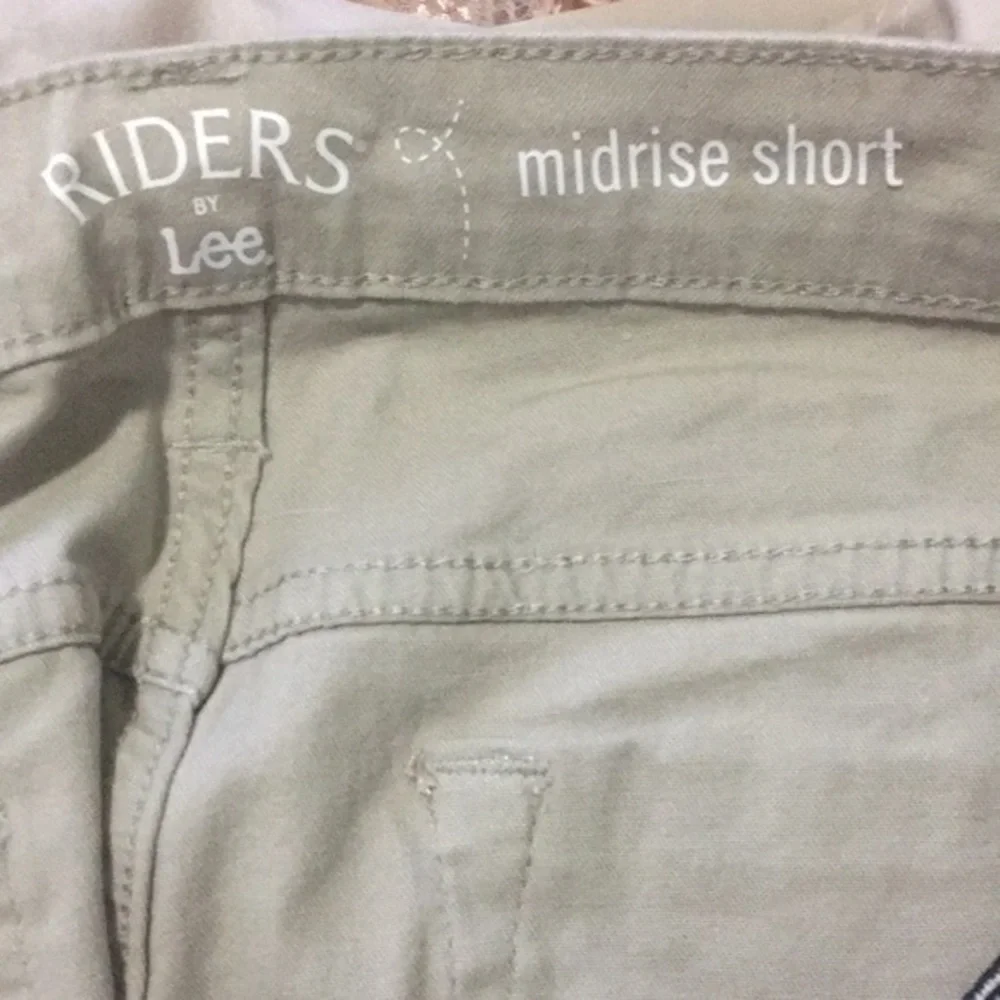 Riders by Lee- Mid Rise Tan Shorts. Size 12